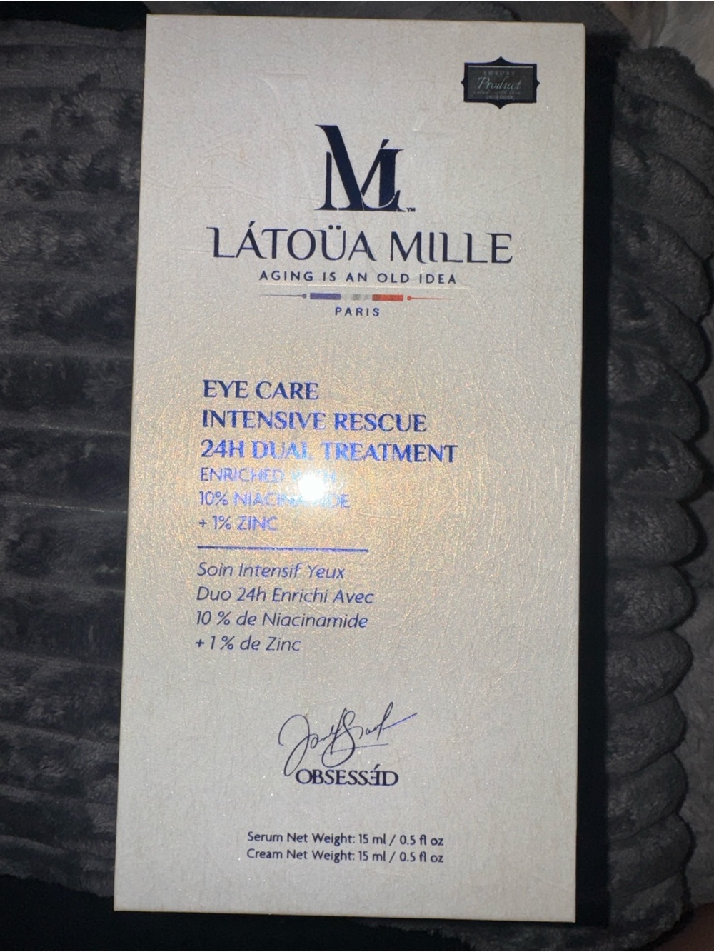 LÁTOÜA MILLE Eye Care Intensive Rescue 24H Dual Treatment | NEW IN BOX MSRP $950